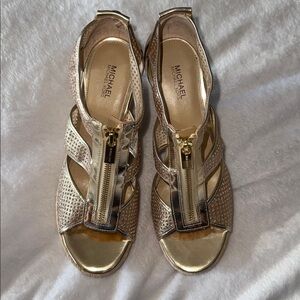 Michael Kors Shimmering Gold Sandals